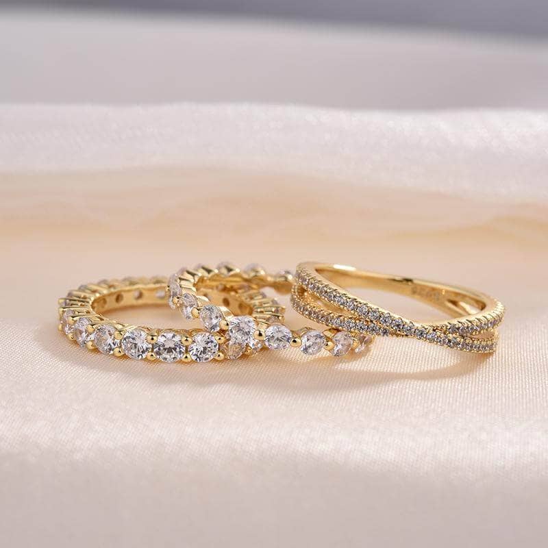 3.5 Carat Classic Oval Cut Yellow Gold Wedding Ring Set - Black Diamonds New York