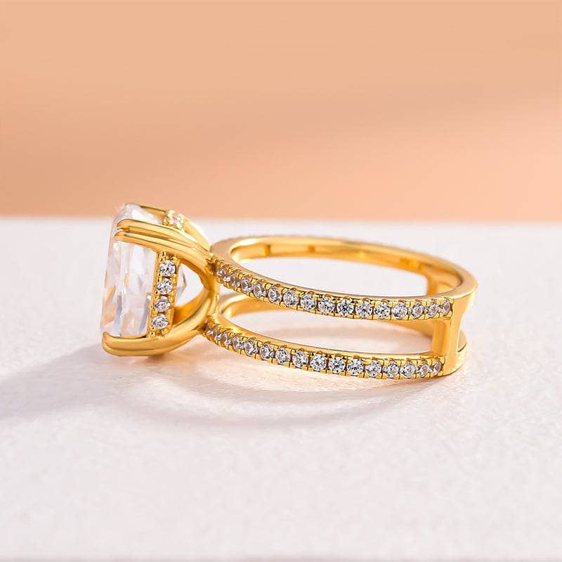 3.5 Carat Cushion Cut Engagement Ring - Black Diamonds New York