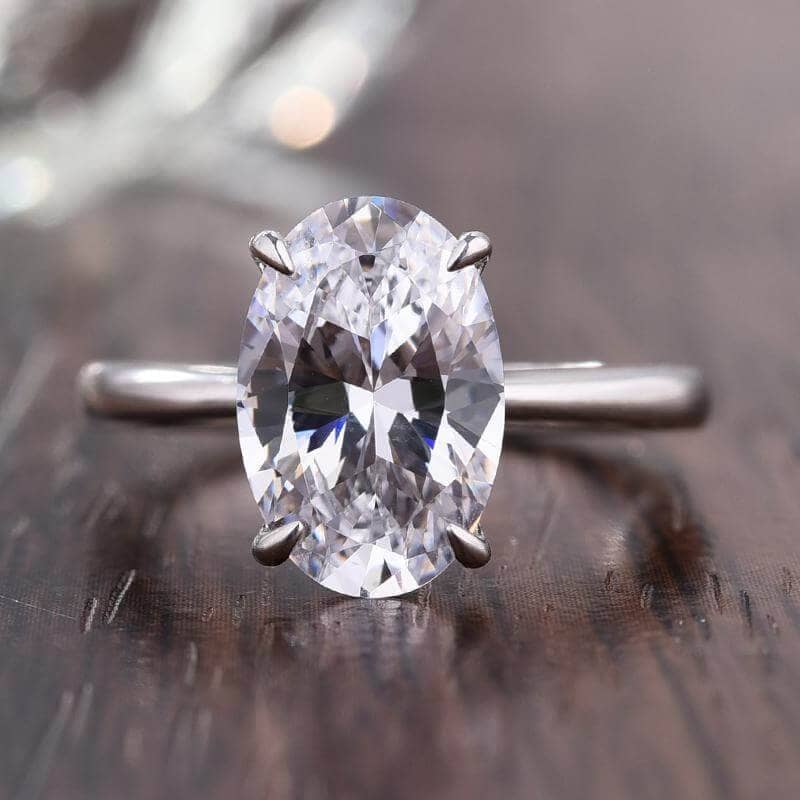 3.5 Carat Oval Cut Simulated Diamond Wedding Ring Set-Black Diamonds New York
