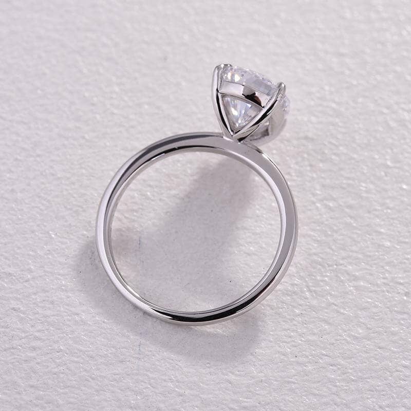 3.5 Carat Pear Cut White Gold Engagement Ring-Black Diamonds New York