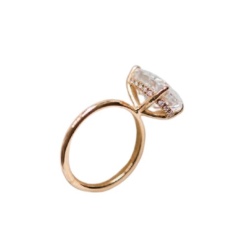 3.50ct Oval Cut Yellow Gold Wedding Ring Set - Black Diamonds New York
