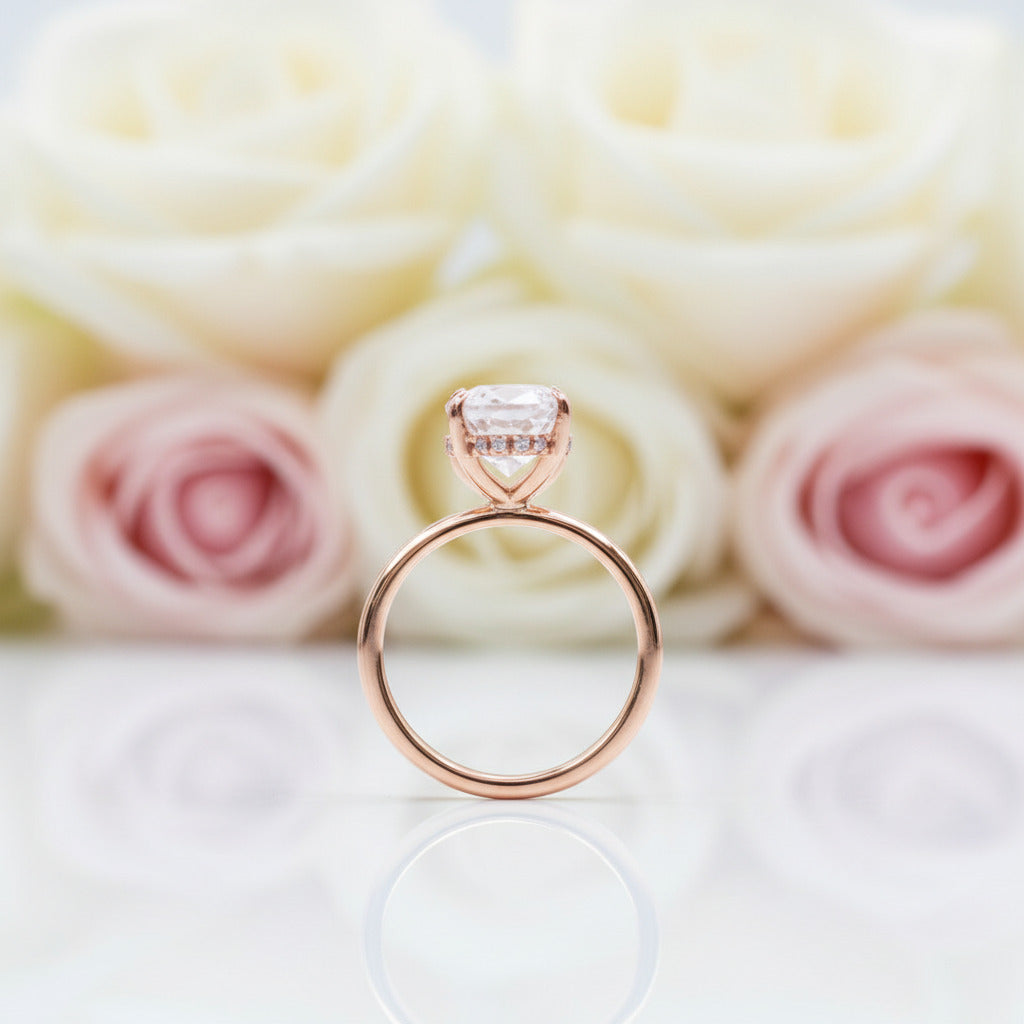 3.50ct Oval Cut Yellow Gold Wedding Ring Set-Black Diamonds New York