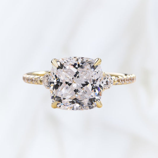 3.5ct Cushion Cut Diamond Engagement Ring-Black Diamonds New York