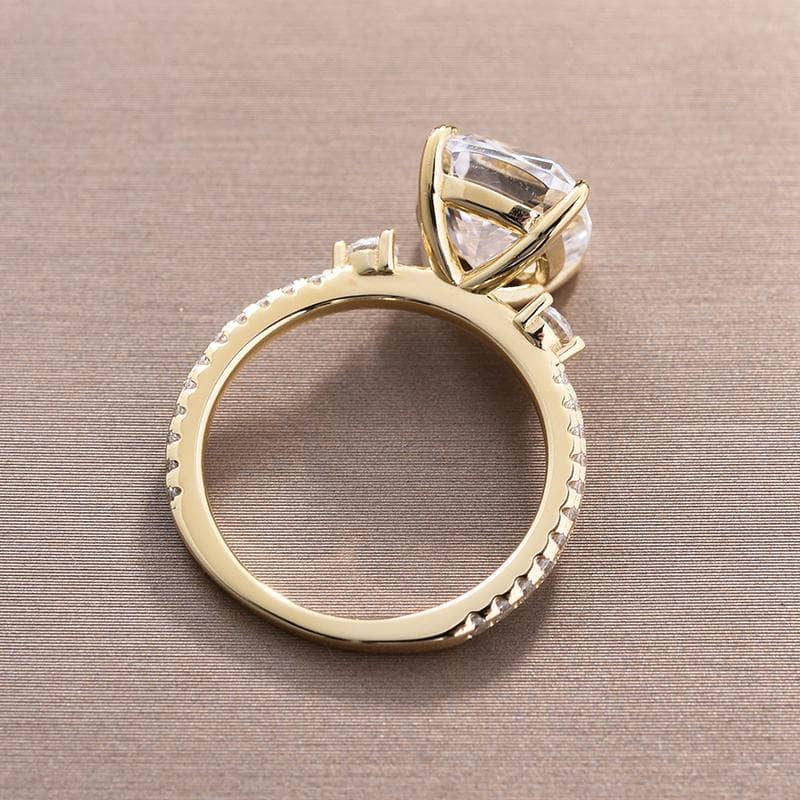 3.5 Carat Cushion Cut Moissanite Engagement Ring - Black Diamonds New York