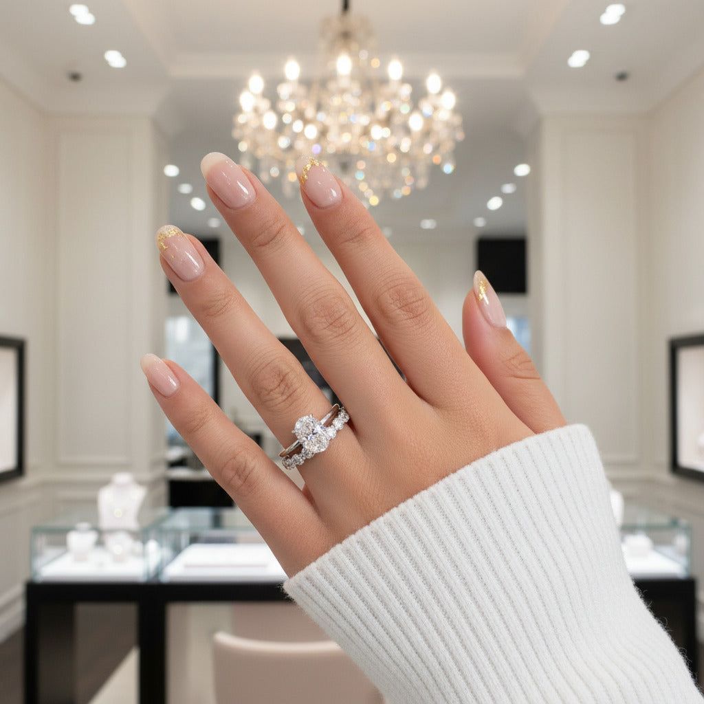 3.5ct Oval Cut Wedding Set-Black Diamonds New York