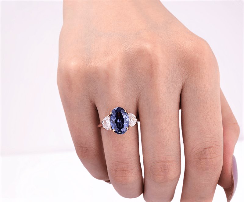 Sapphire & Diamond Three Stone Ring – Reis-Nichols Jewelers