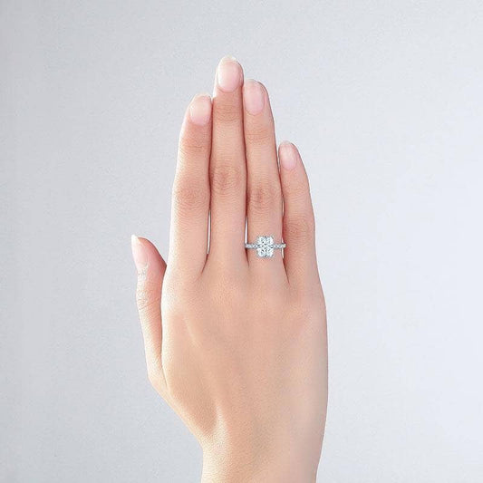 3ct Created Diamond Princess Cut Engagement Ring-Black Diamonds New York