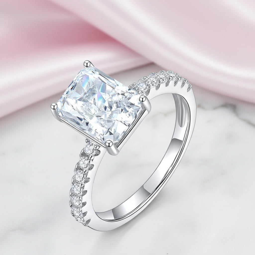 3.0 Ct Diamond Option Radiant Cut Engagement Ring-Black Diamonds New York