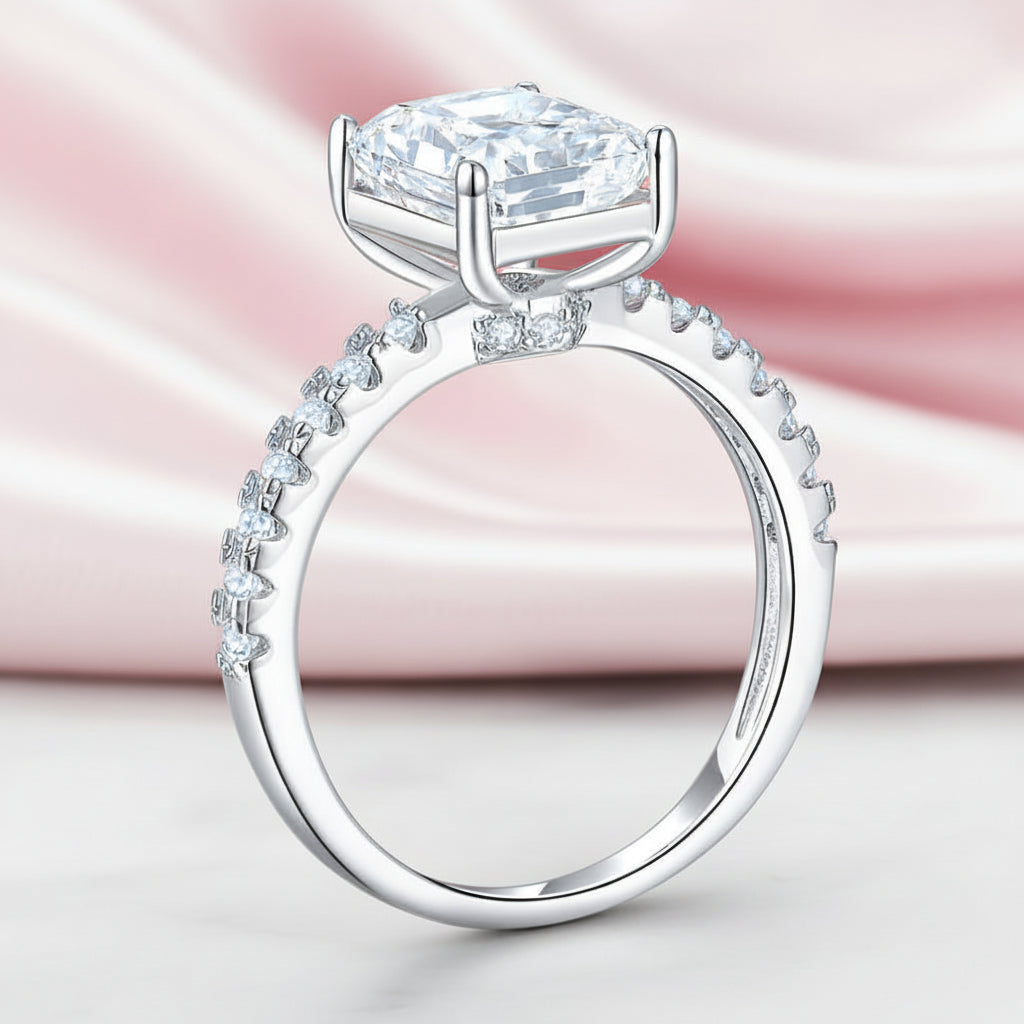 3.0 Ct Diamond Option Radiant Cut Engagement Ring-Black Diamonds New York