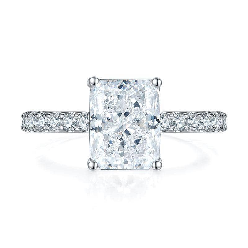 3ct Created Diamond Princess Cut Engagement Ring-BDNY