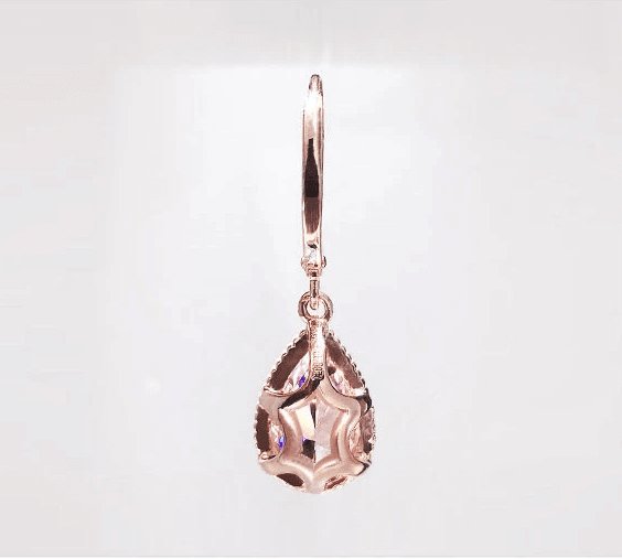 3ct Drop Shape Earrings - Black Diamonds New York