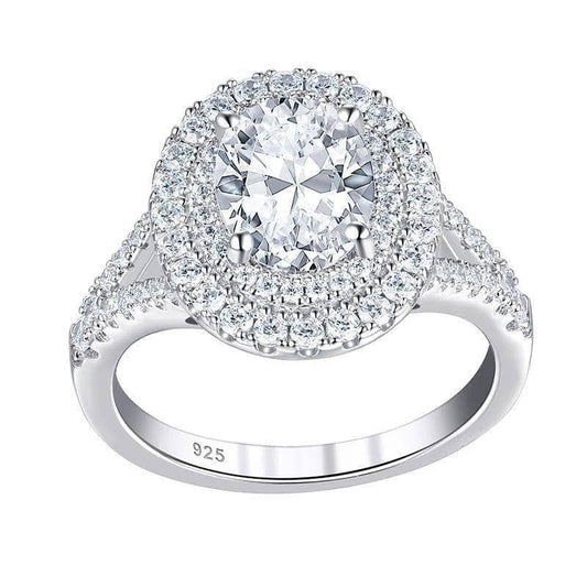 3ct Halo Oval Cut EVN™ Diamond Engagement Ring-Black Diamonds New York
