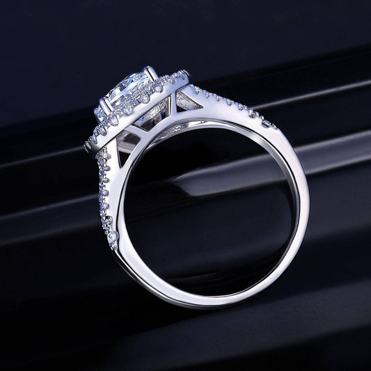 3ct Halo Oval Cut EVN™ Diamond Engagement Ring-Black Diamonds New York