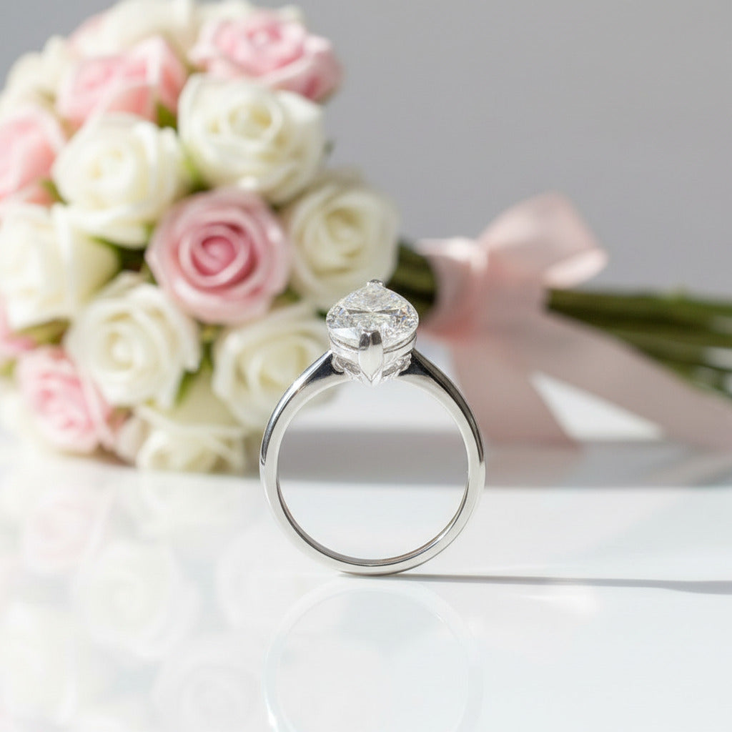 3ct Marquise Cut Diamond Engagement Ring-Black Diamonds New York