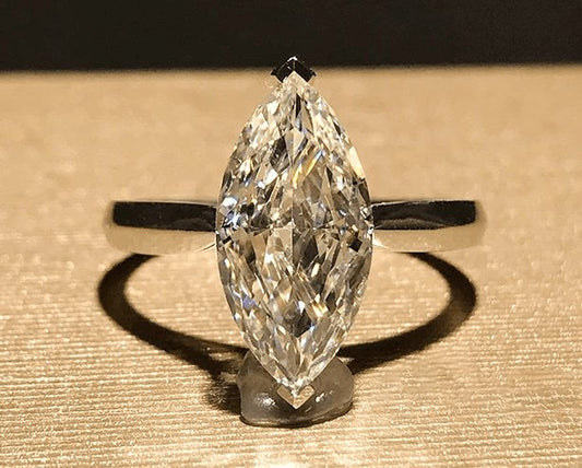 3ct Marquise Cut Diamond Engagement Ring-Black Diamonds New York