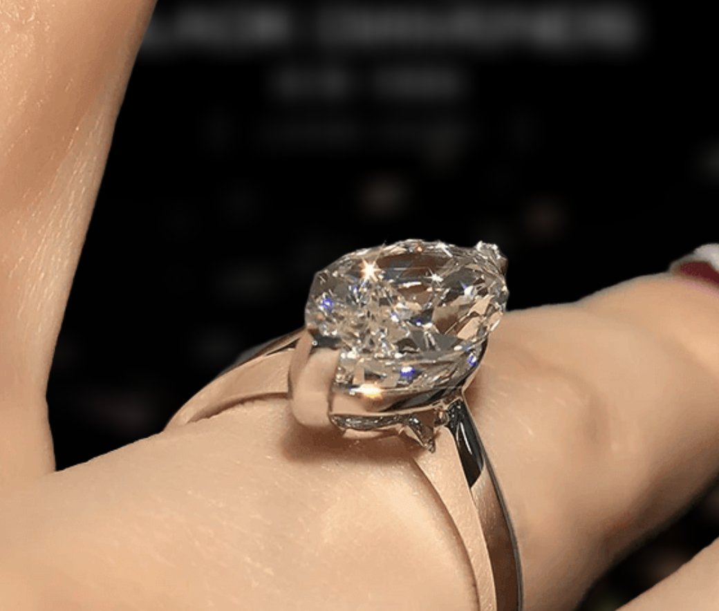 3ct Marquise Cut Moissanite Diamond Engagement Ring - Black Diamonds New York