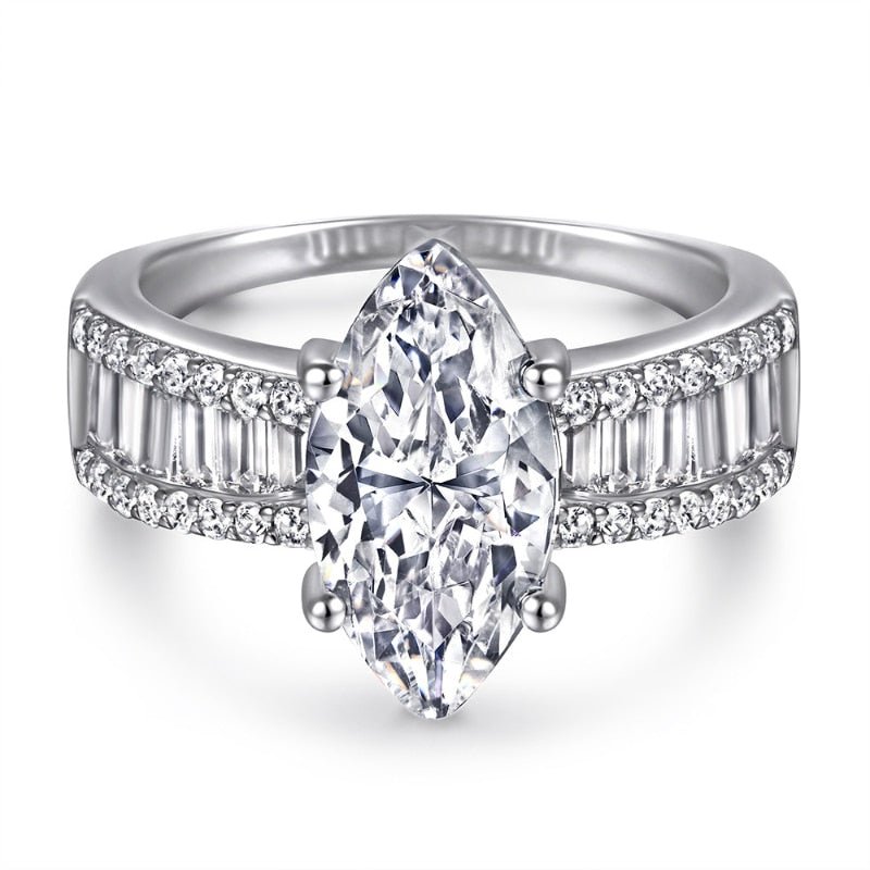 3ct Marquise Diamond Ring Set-Black Diamonds New York