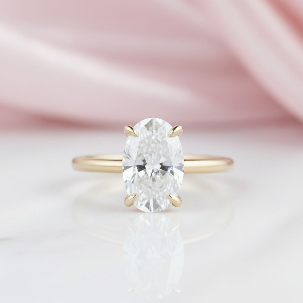 3CT Diamond Option 14k Yellow Gold Engagement Ring-Black Diamonds New York