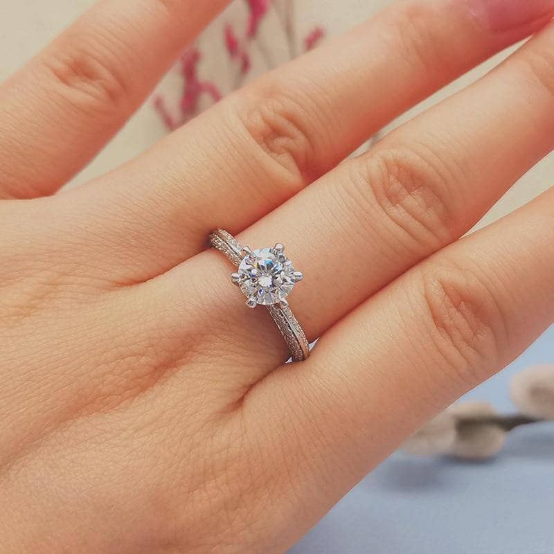 3ct Moissanite Diamond Ring Engagement Ring-Black Diamonds New York