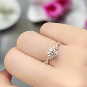 3ct Diamond Six Prong Engagement Ring-Black Diamonds New York