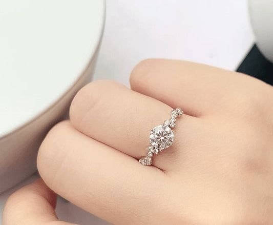 3ct Diamond Six Prong Engagement Ring-Black Diamonds New York