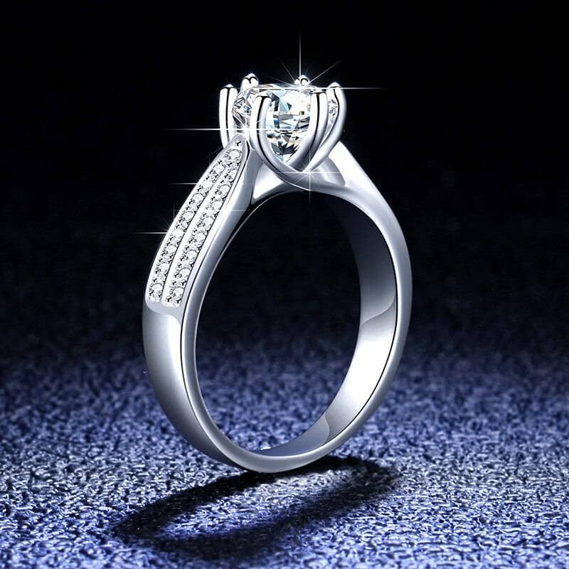3ct Diamond Solitaire Wedding Ring-Black Diamonds New York