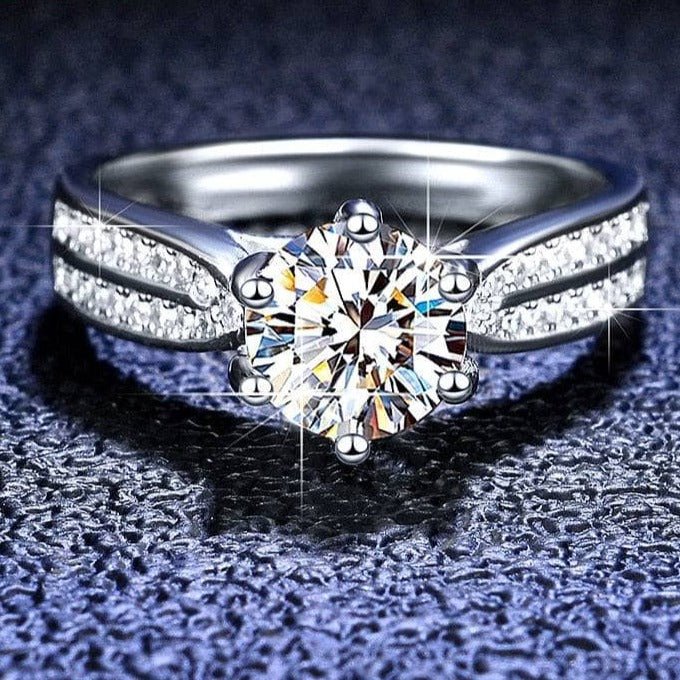 3ct Diamond Solitaire Wedding Ring-Black Diamonds New York