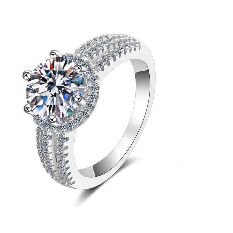 3ct Diamond Round Brilliant Cut Diamond Halo Engagement Ring-Black Diamonds New York