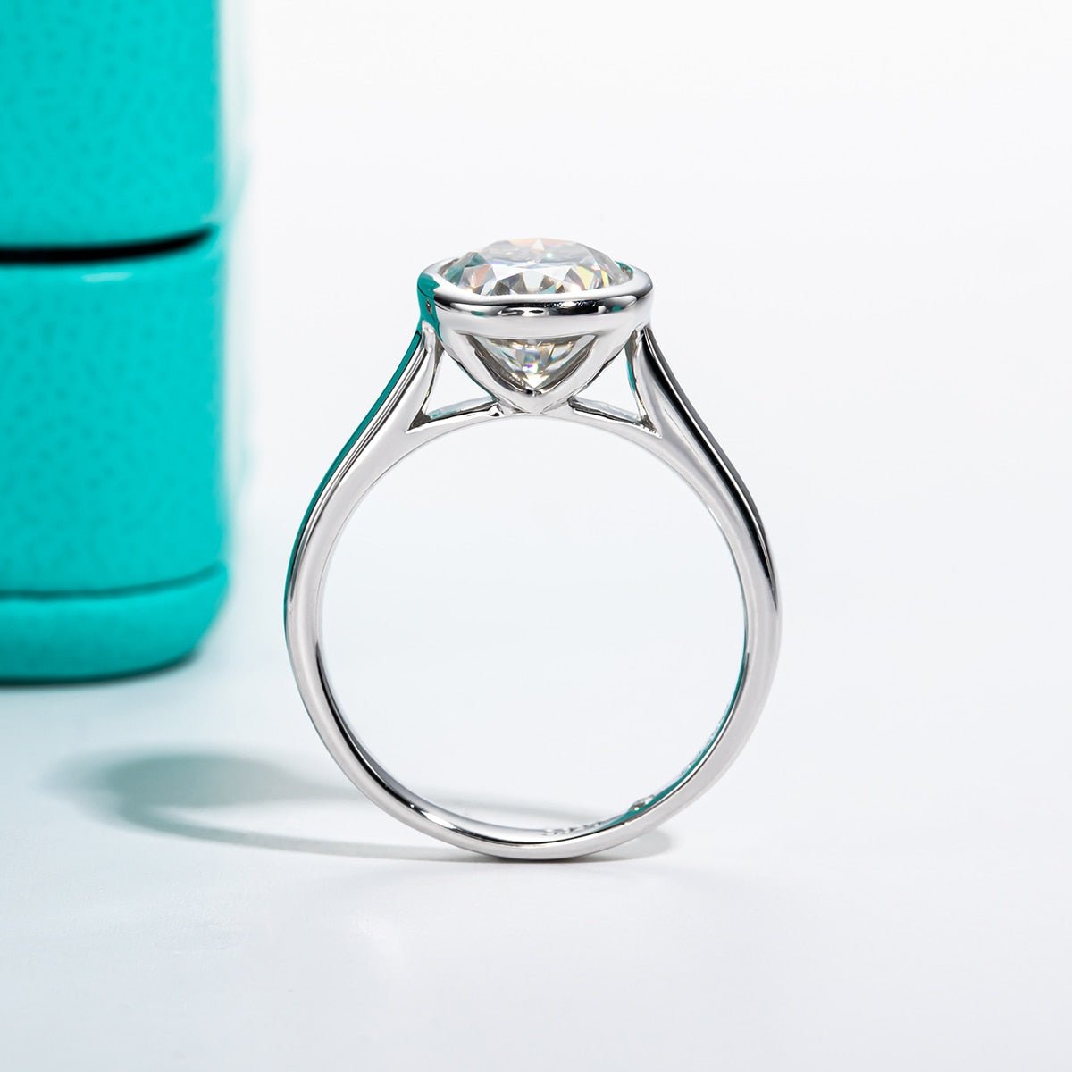 3ct Oval Cut Diamond White Gold Engagement Ring-Black Diamonds New York