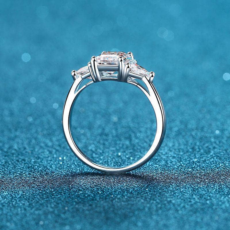 3ct Radiant Cut Moissanite Diamond Engagement Ring - Black Diamonds New York