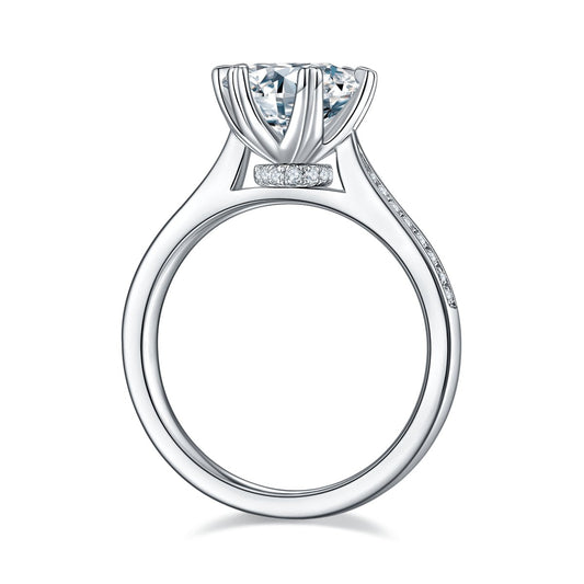 3ct Round Channel Diamond Engagement Ring-Black Diamonds New York