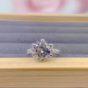 3ct Round Cut Diamond Snowflake Queen Engagement Ring-Black Diamonds New York