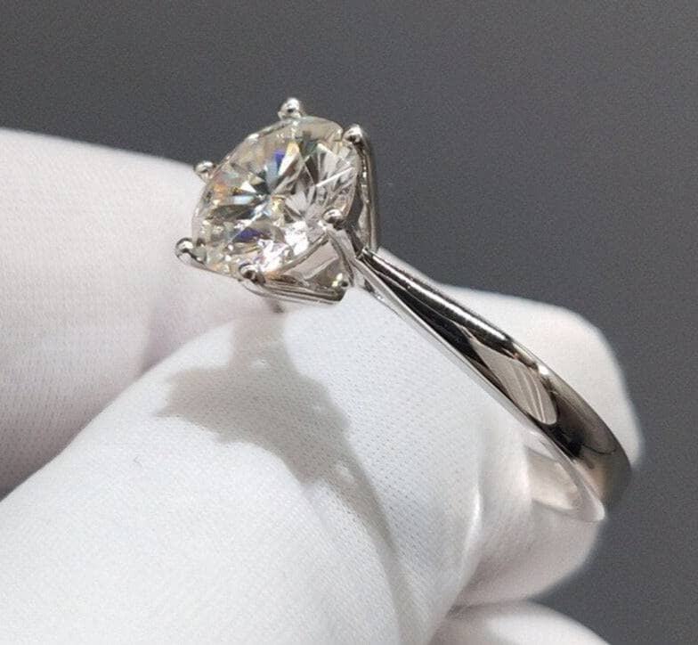 3ct Round Diamond Classic Engagement Ring-Black Diamonds New York