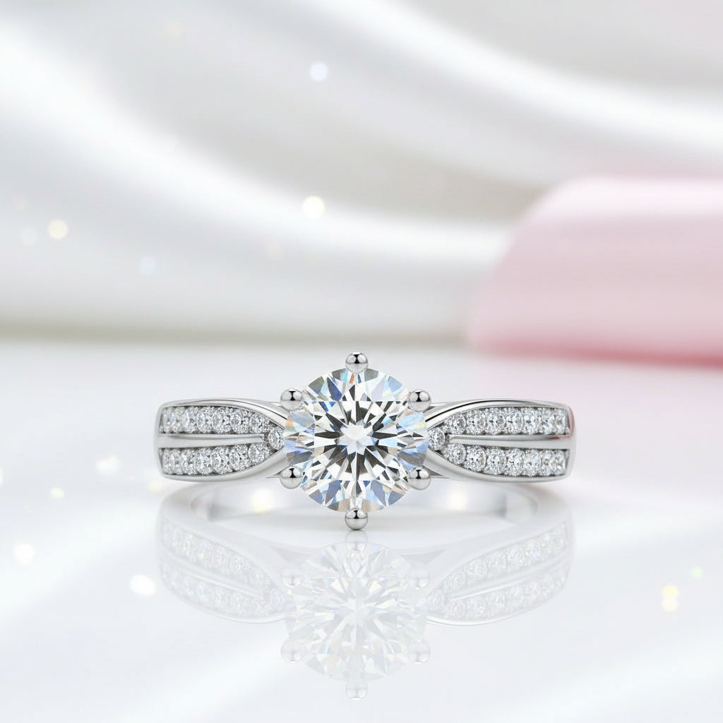 3ct Diamond Option Solitaire Wedding Ring-Black Diamonds New York