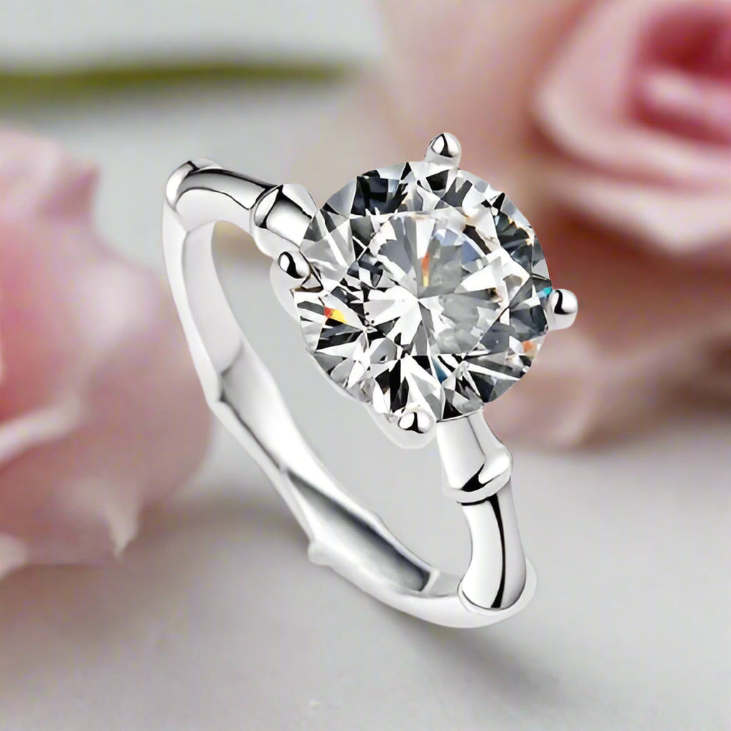 3ct Four Prong Diamond Ring-Black Diamonds New York