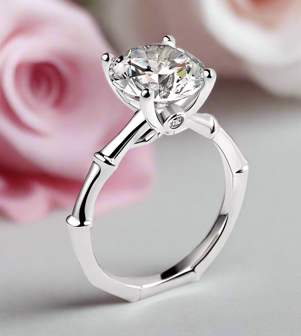 3ct Four Prong Diamond Ring-Black Diamonds New York