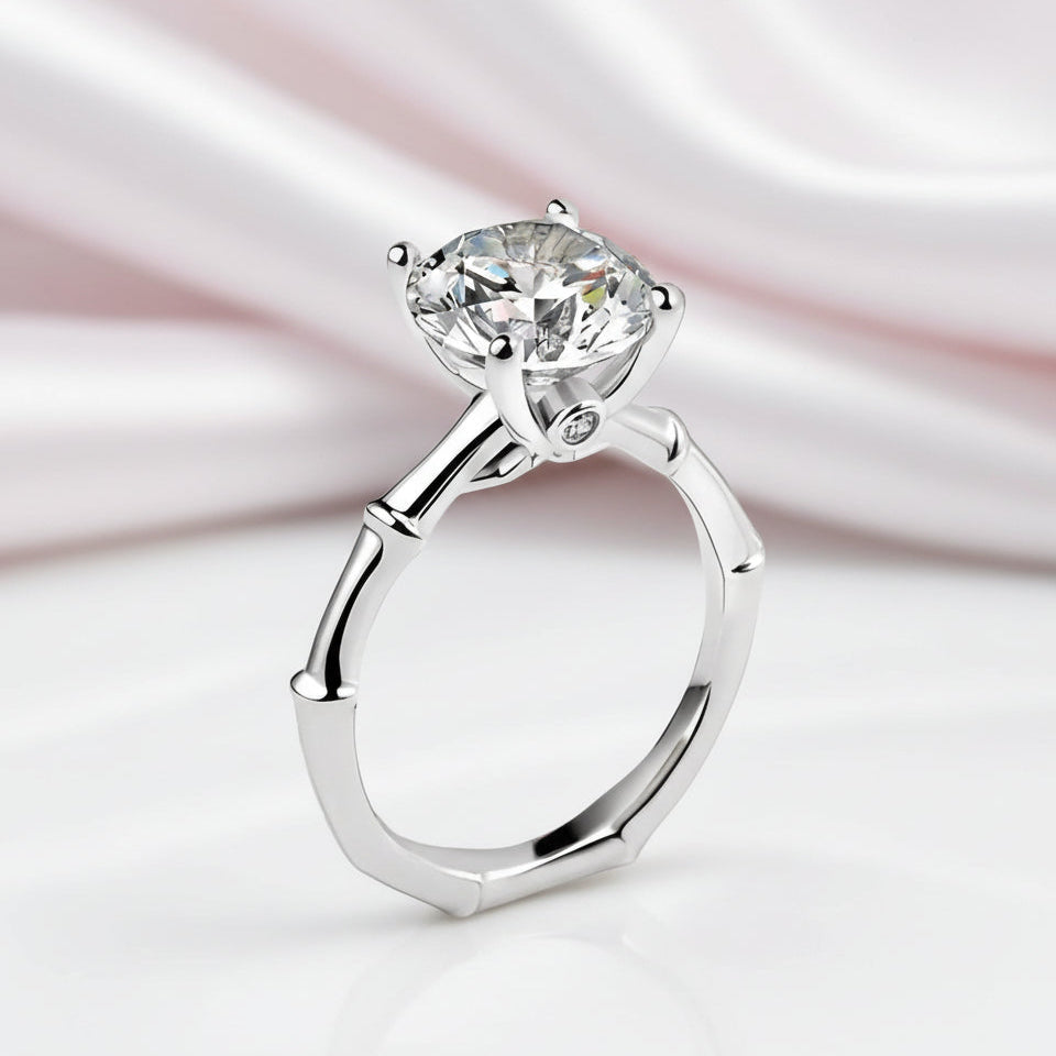 3ct Four Prong Diamond Ring-Black Diamonds New York