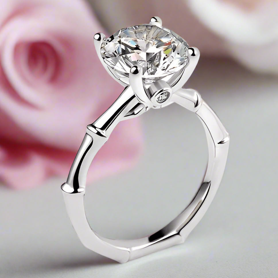 3ct Four Prong Diamond Ring-Black Diamonds New York