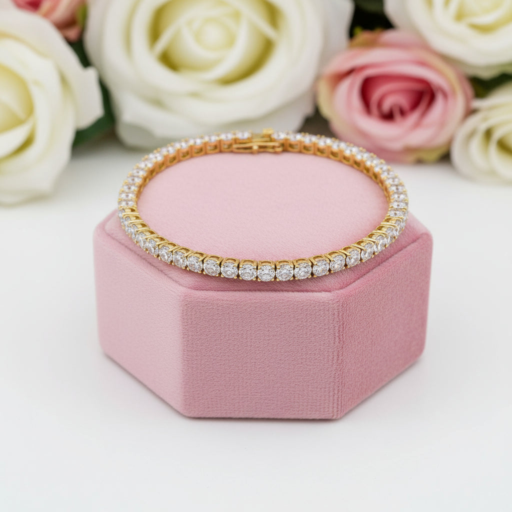 5mm Round Cut Diamond Bracelet-Black Diamonds New York