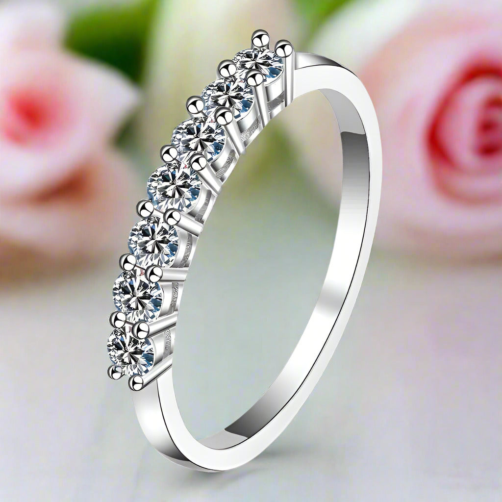 3mm Half Eternity Diamond Wedding Ring-Black Diamonds New York