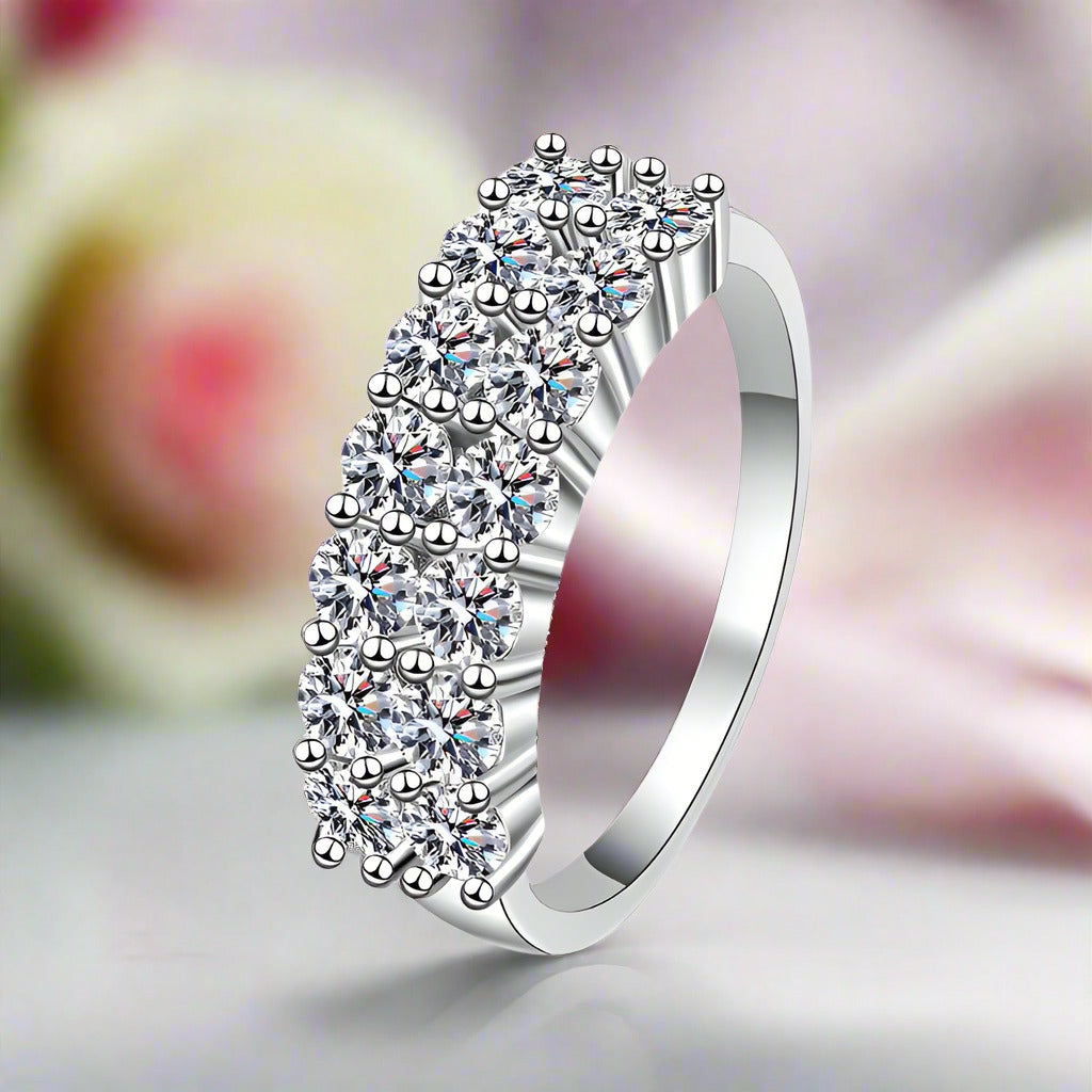 3mm Half Eternity Diamond Wedding Ring-Black Diamonds New York