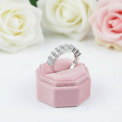 3mm Half Eternity Diamond Wedding Ring-Black Diamonds New York