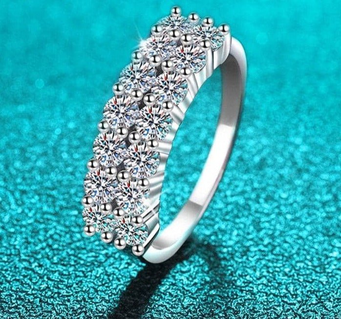 3mm Half Eternity Diamond Wedding Ring-Black Diamonds New York