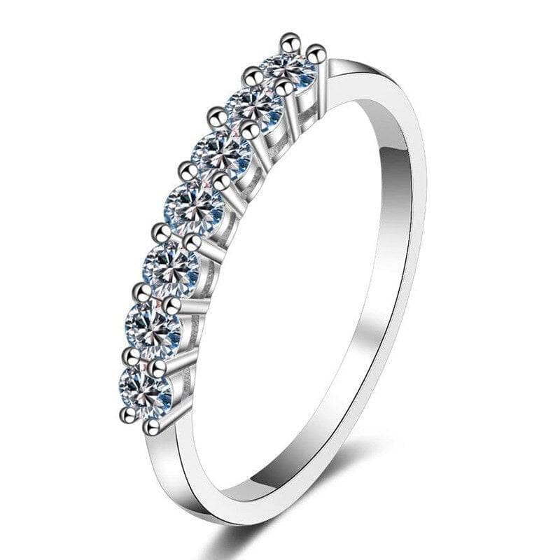 3mm Half Eternity Moissanite Diamond Wedding Ring-Black Diamonds New York