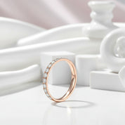 3mm Half Eternity Diamond Statement Titanium Wedding Band-Black Diamonds New York