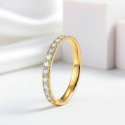 3mm Half Eternity Diamond Statement Titanium Wedding Band-Black Diamonds New York