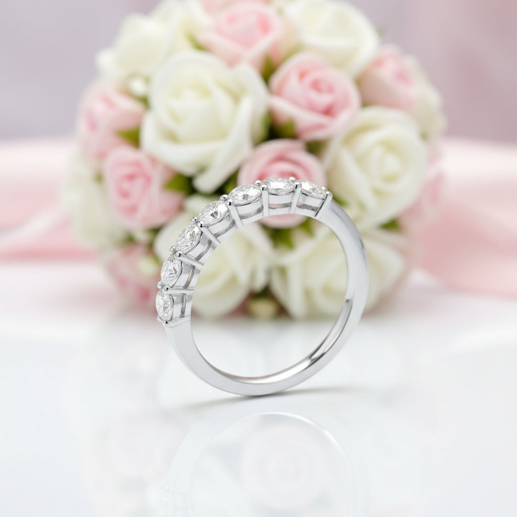 3mm Round Cut Diamond Option Eternity Wedding Band-Black Diamonds New York