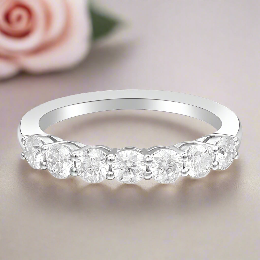 3mm Round Cut Diamond Eternity Wedding Band-Black Diamonds New York