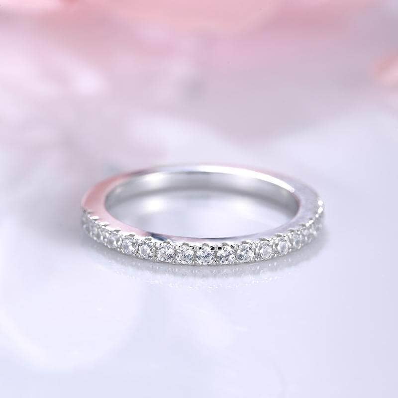 3pcs White Sapphire Halo Pear Cut White Gold Ring Set - Black Diamonds New York