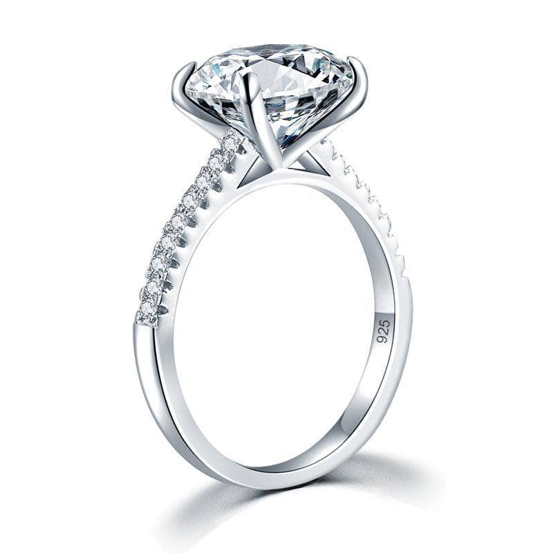 4 Carat Wedding Anniversary Ring Oval Cut Created Diamond-Black Diamonds New York